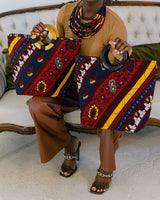 Aadan African Print Layered Necklace - ZifasBoutique