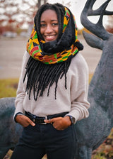 ABRA AFRICAN PRINT UNISEX ADULTS' LOOP SCARF. - ZifasBoutique