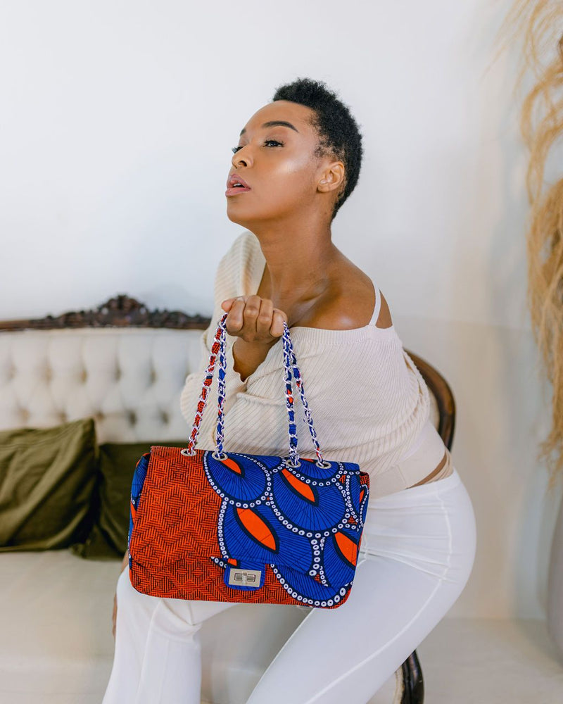 Aminata African Print Quilted Midsize Bag - ZifasBoutique