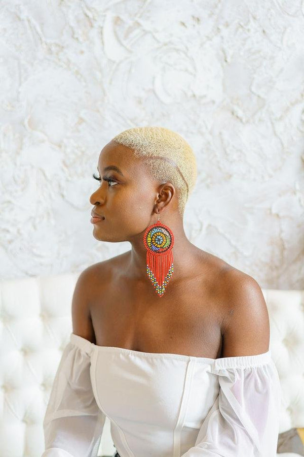 ASHLEY AFRICAN BEADS EARRINGS - ZifasBoutique