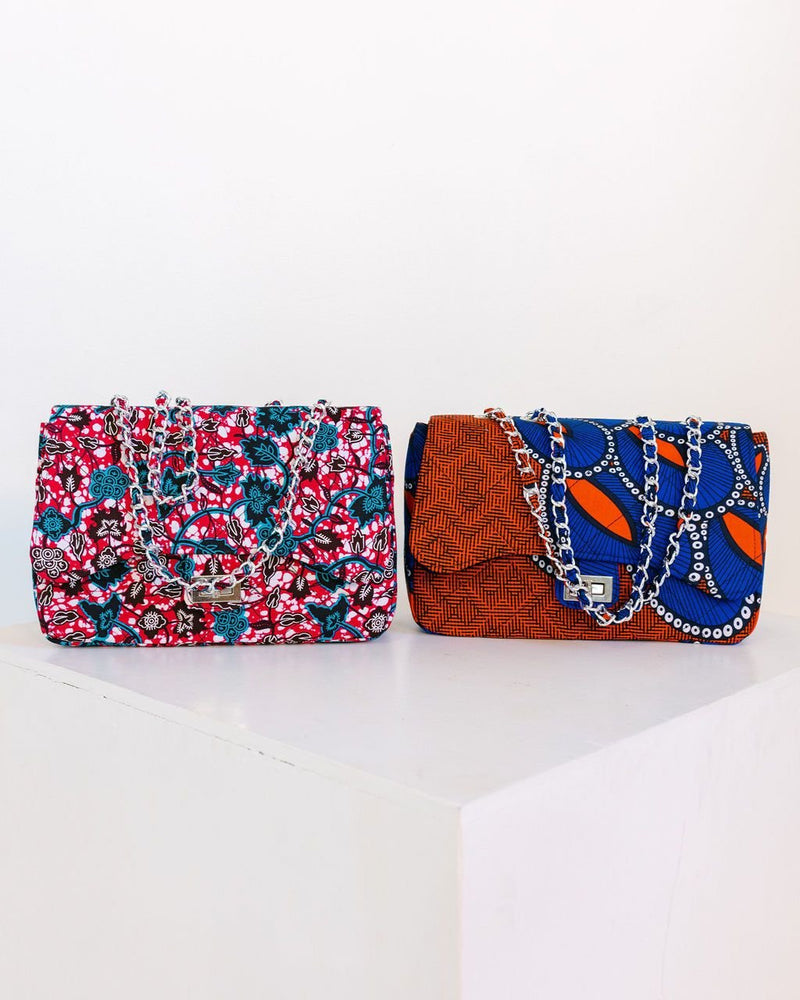 Awa African Print Quilted Midsize Bag - ZifasBoutique