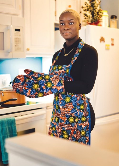 COCO AFRICAN PRINT APRON & GLOVE - ZifasBoutique