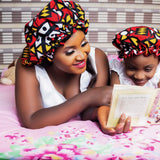 DOUDOU Mother & Daughter African Print Bonnet Set - ZifasBoutique