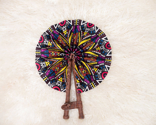 Kadi African Print Hand Fan - ZifasBoutique