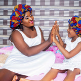 LAJOIE Mother & Daughter African Print Bonnet Set - ZifasBoutique