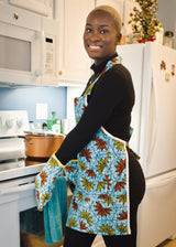 LALA AFRICAN PRINT APRON & GLOVE - ZifasBoutique
