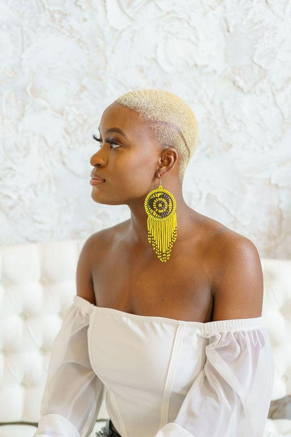 LOULOU AFRICAN BEADS EARRINGS - ZifasBoutique