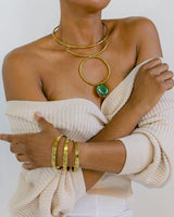 Nafertiti African Brass Choker Necklace - ZifasBoutique