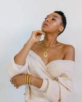Queen Sheba African Brass Choker Necklace - ZifasBoutique