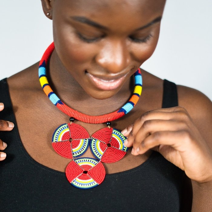REHEMA AFRICAN BEADS NECKLACE - ZifasBoutique