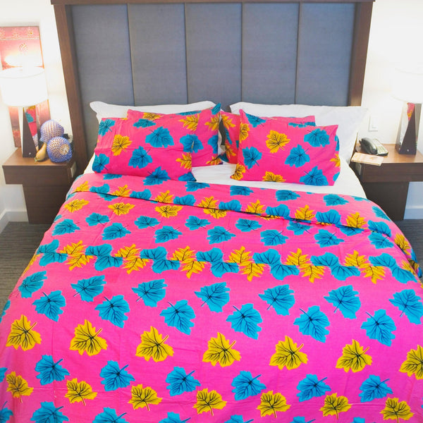 ROSE African Print Duvet and Pillow Set - ZifasBoutique